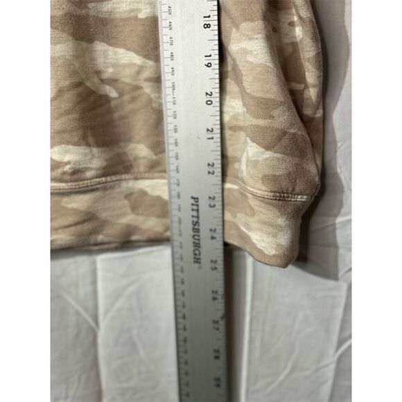 Athleta Oversized Pullover Sweatshirt S Luxe Oatmeal Camo Crewneck Athleisure - Picture 7 of 10